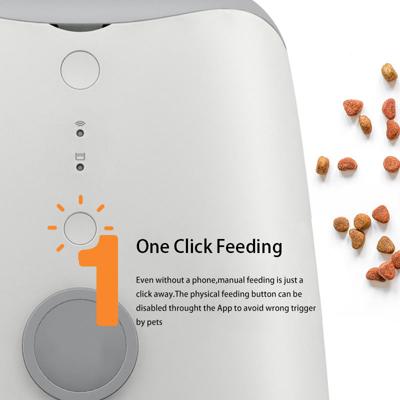 Smart Pet Feeder With HD Camera & App Control – Auto Feed & Talk to Your Pet Remotely